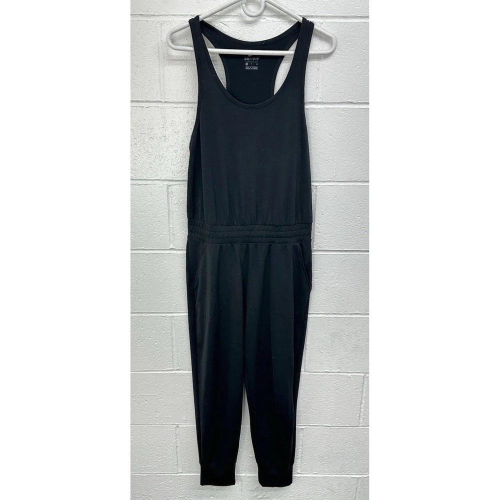 Nike Women's Yoga Sleeveless Stretch Black‎ Cj5280 010 Jumpsuit Size Small
